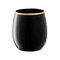 Black with Gold Elegant Stemless Plastic Wine Glasses - 12 oz. (64 Glasses)